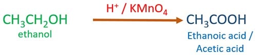 ethanol to ethanoic acid reaction